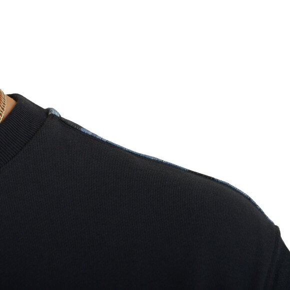 Versace Men's Navy Blue & Blue Barocco Print Cotton Sweatshirt US L IT 52 - Picture 4 of 6